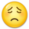 Worried Face emoji on LG